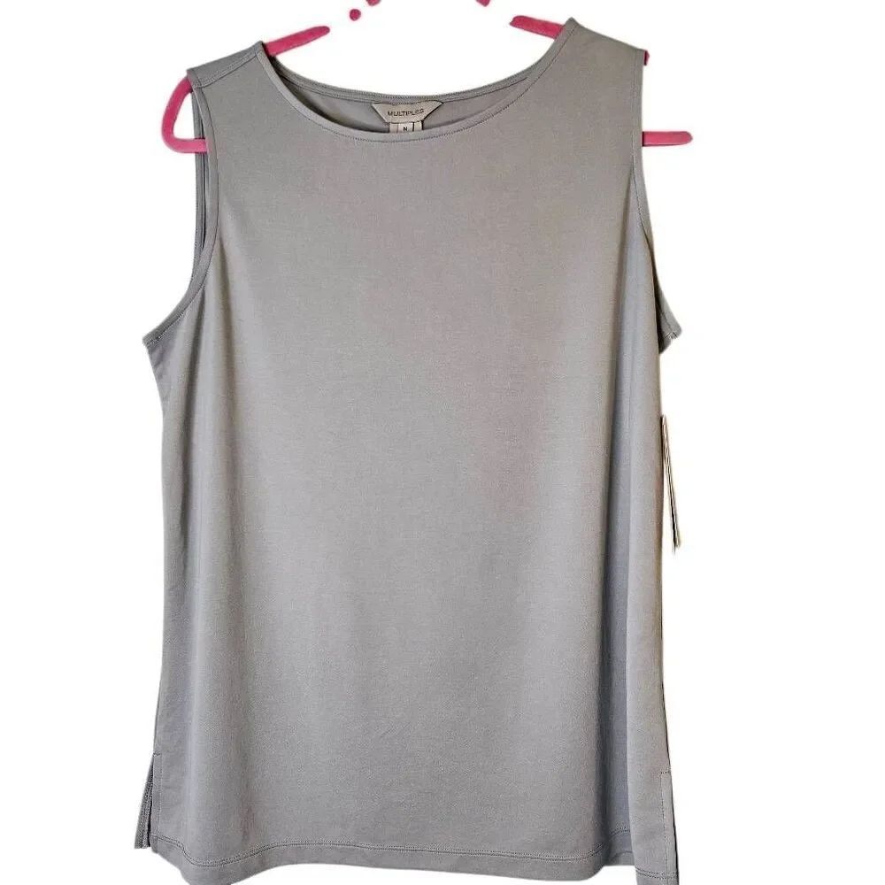 Multiples gray, cool effects tank top. M.NWT. #853